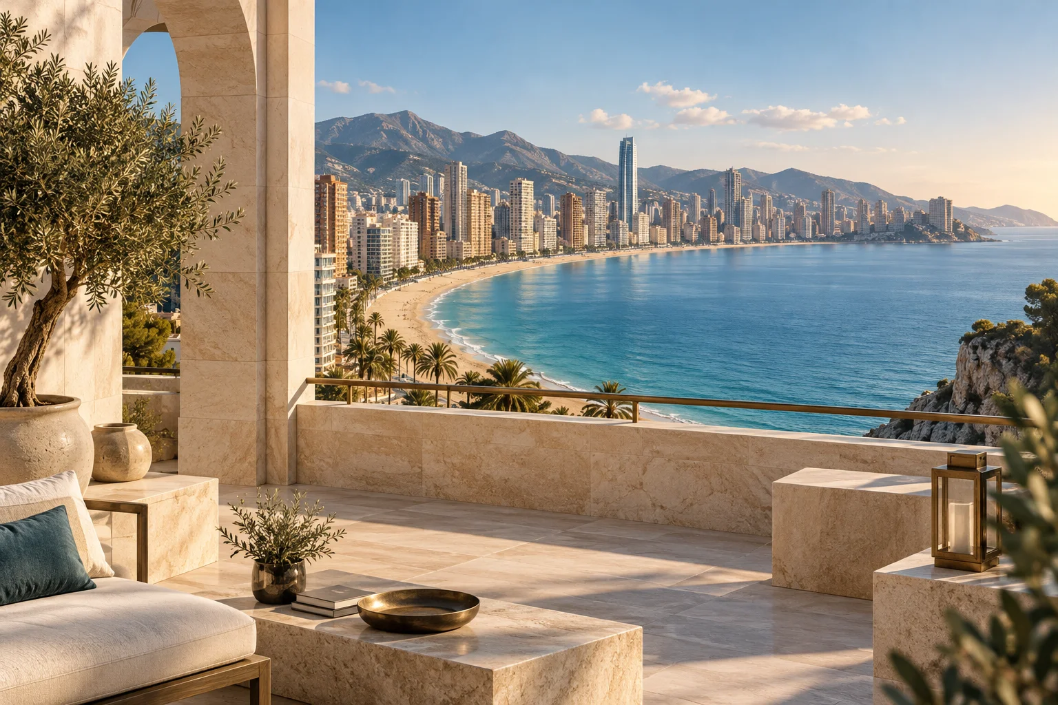 Илюстративно изображение, създадено с AI · Benidorm